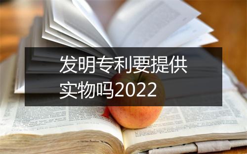 发明专利要提供实物吗2022