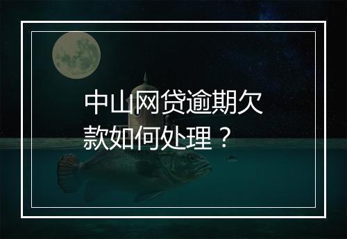 中山网贷逾期欠款如何处理？