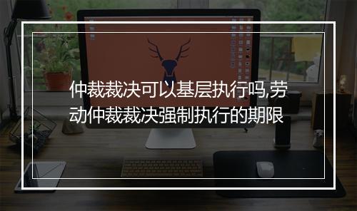 仲裁裁决可以基层执行吗,劳动仲裁裁决强制执行的期限