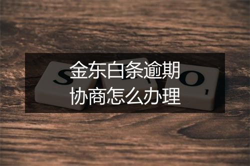 金东白条逾期协商怎么办理