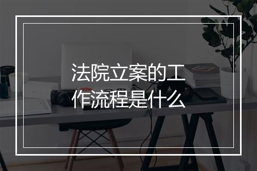 法院立案的工作流程是什么