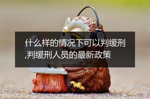 什么样的情况下可以判缓刑,判缓刑人员的最新政策