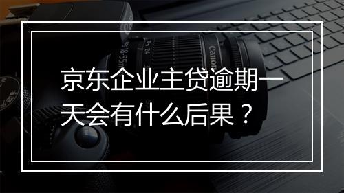 京东企业主贷逾期一天会有什么后果？