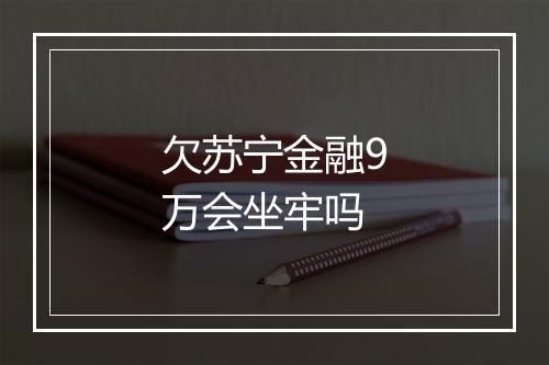 欠苏宁金融9万会坐牢吗