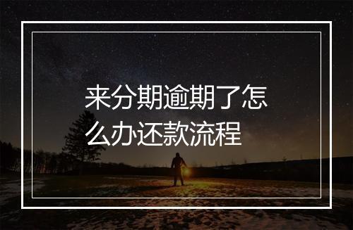 来分期逾期了怎么办还款流程