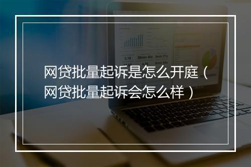 网贷批量起诉是怎么开庭（网贷批量起诉会怎么样）