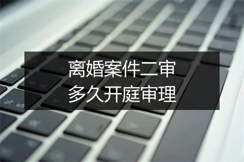离婚案件二审多久开庭审理