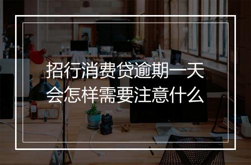 招行消费贷逾期一天会怎样需要注意什么