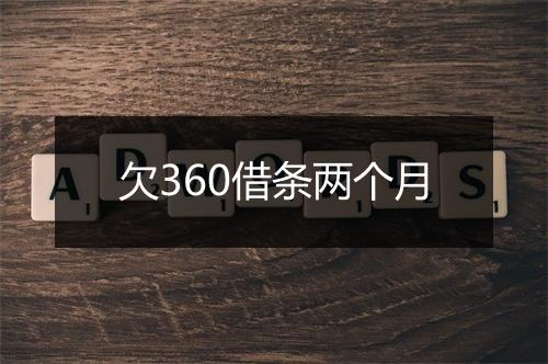 欠360借条两个月