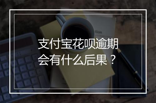 支付宝花呗逾期会有什么后果？