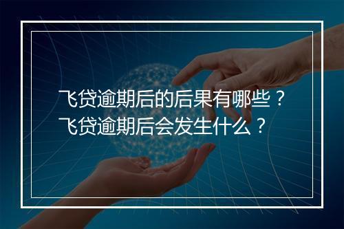 飞贷逾期后的后果有哪些？飞贷逾期后会发生什么？