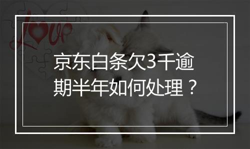京东白条欠3千逾期半年如何处理？