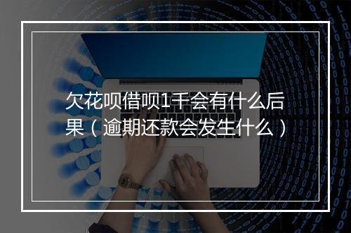 欠花呗借呗1千会有什么后果（逾期还款会发生什么）
