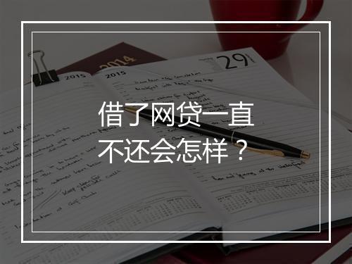 借了网贷一直不还会怎样？