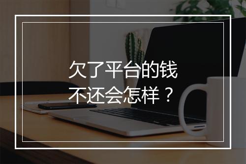 欠了平台的钱不还会怎样？