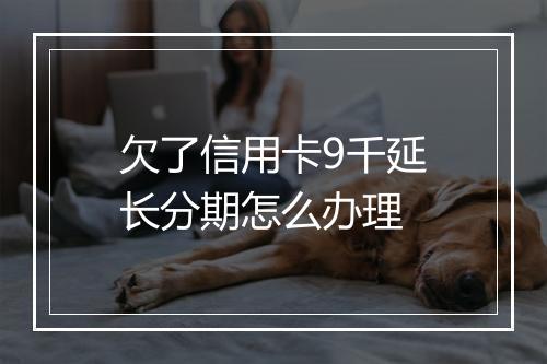 欠了信用卡9千延长分期怎么办理