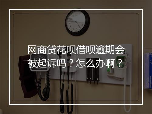 网商贷花呗借呗逾期会被起诉吗？怎么办啊？