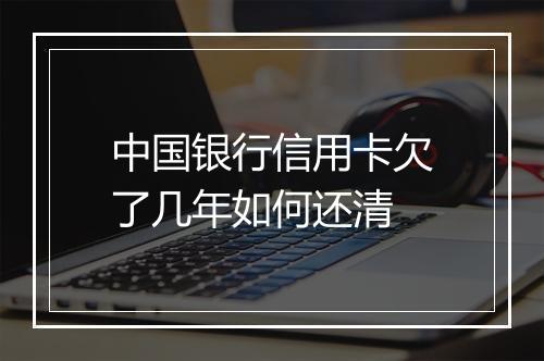 中国银行信用卡欠了几年如何还清