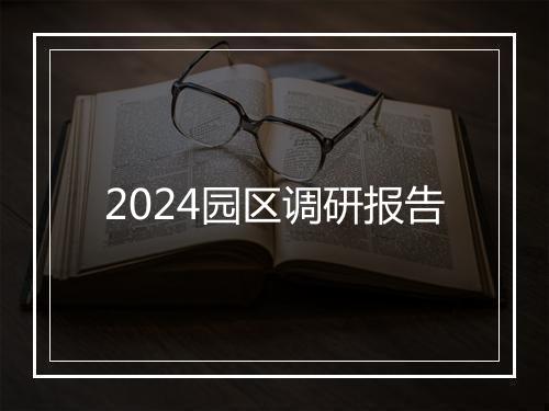 2024园区调研报告