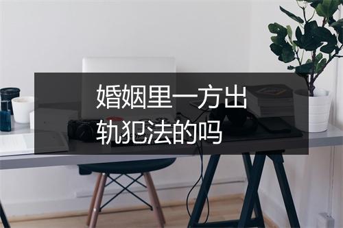 婚姻里一方出轨犯法的吗