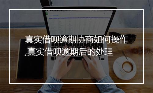 真实借呗逾期协商如何操作,真实借呗逾期后的处理