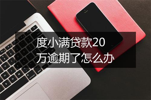 度小满贷款20万逾期了怎么办