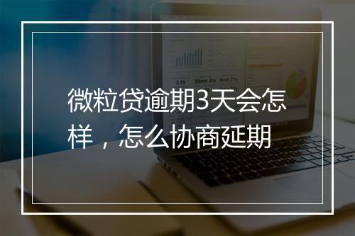 微粒贷逾期3天会怎样，怎么协商延期