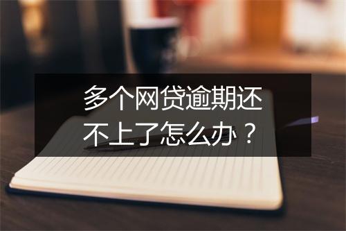 多个网贷逾期还不上了怎么办？