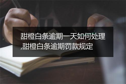 甜橙白条逾期一天如何处理,甜橙白条逾期罚款规定