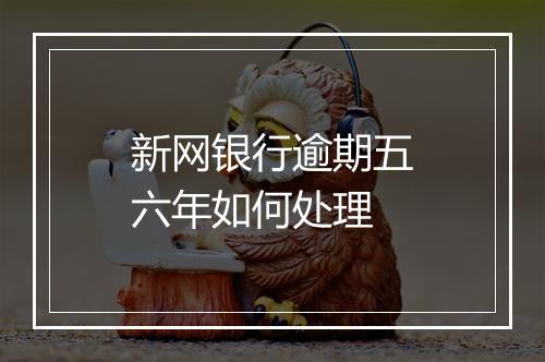 新网银行逾期五六年如何处理