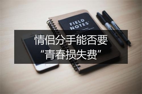 情侣分手能否要“青春损失费”