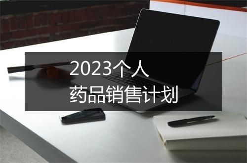 2023个人药品销售计划