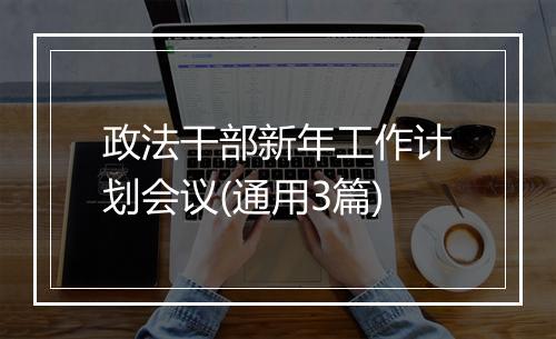 政法干部新年工作计划会议(通用3篇)