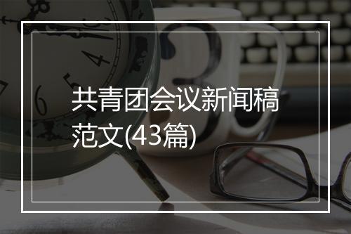 共青团会议新闻稿范文(43篇)