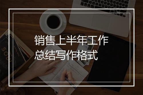 销售上半年工作总结写作格式