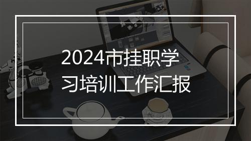 2024市挂职学习培训工作汇报