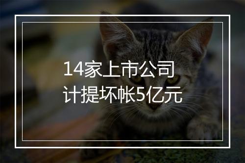 14家上市公司计提坏帐5亿元