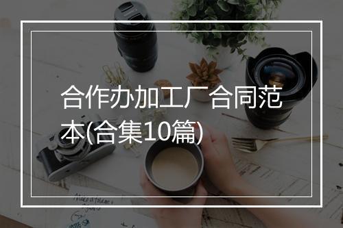合作办加工厂合同范本(合集10篇)