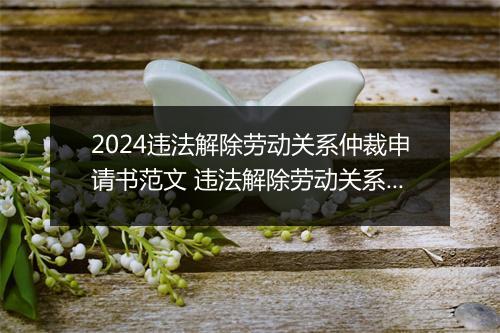 2024违法解除劳动关系仲裁申请书范文 违法解除劳动关系的仲裁申请书