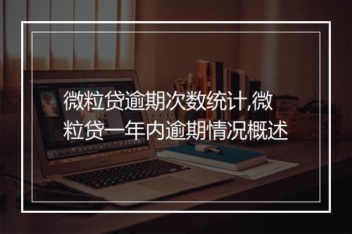 微粒贷逾期次数统计,微粒贷一年内逾期情况概述