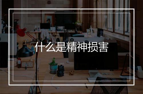 什么是精神损害