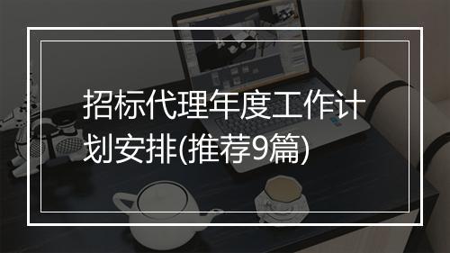 招标代理年度工作计划安排(推荐9篇)