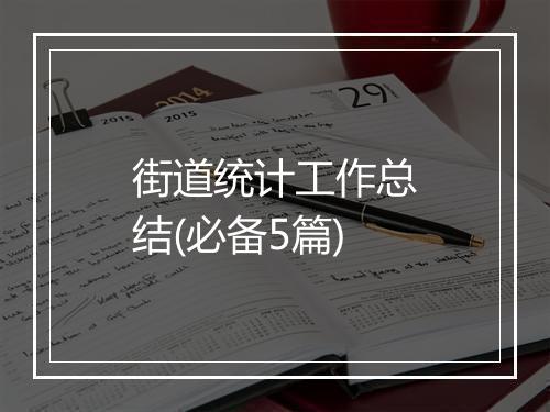 街道统计工作总结(必备5篇)