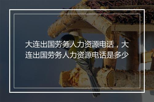 大连出国劳务人力资源电话，大连出国劳务人力资源电话是多少