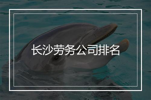 长沙劳务公司排名