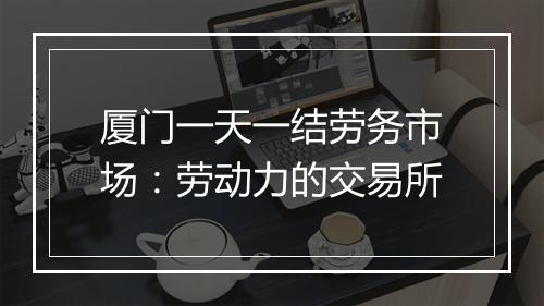厦门一天一结劳务市场：劳动力的交易所