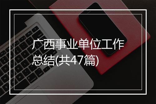 广西事业单位工作总结(共47篇)