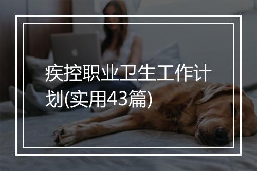 疾控职业卫生工作计划(实用43篇)
