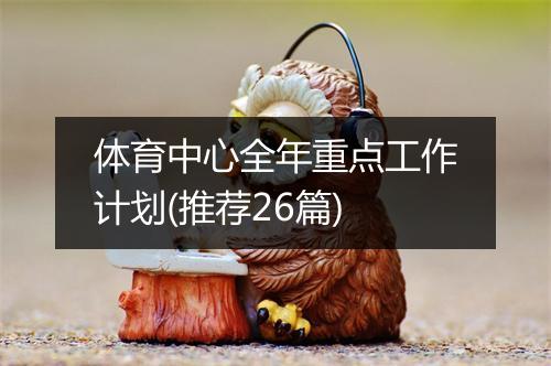 体育中心全年重点工作计划(推荐26篇)