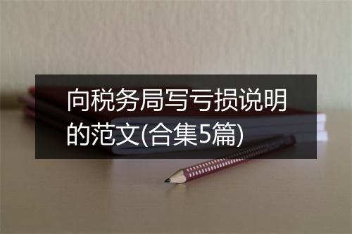 向税务局写亏损说明的范文(合集5篇)